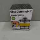 Elite Gourmet ETS623 BPA-Free Electric Citrus Juicer, Compact, Large Volume, Pulp Control, Oranges, Lemons, Limes, Grapefruits with Easy Pour Spout, 24oz, Black/Stainless Steel