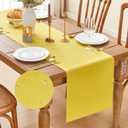 YATOJUZI Yellow Table Runner Seasonal Autumn Kitchen Dining Coffee Table Decoration 55 Inches Long Waterproof Farmhouse Rustic Table Runner Halloween Home Wedding Party Birthday Decor 16x55Inch