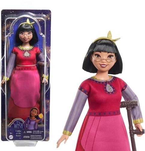 Mattel Disney Wish Toys, Dahlia of Rosas Posable Fashion Doll with Removable Clothes & Accessories, Inspired by the Movie