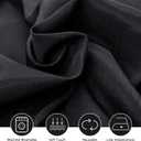 Surmente 5 Pack Black Tablecloth 90 x 132-inch Rectangular Polyester Table Cloth for Weddings, Banquets, or Restaurants