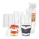 Emporio Kitchen 5oz Plastic Dessert Cups - Appetizer Cups for Pudding, Parfait, Ice Cream, and Cocktails, BPA-Free, Clear Reusable Serving Cups, Elegant Design, Pack of 100