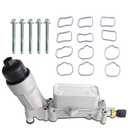 MITZONE 926-876 926-959 Aluminum Oil Cooler Filter Housing Assembly Compatible with 2011-2025 Chrysler Dodge Jeep Grand Cherokee Ram 1500 2014-2024 Ram ProMaster 1500 2500 3500 3500 3.6L V6 68308741AC