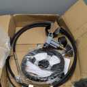 Boats Steering System, 10ft Cable Outboard Steering Kit 3/4"" Standard Tapered Shaft, Boat Steering Control Cable for Yachts, Fishing Boats and Other Watercraft - with Steering Wheel
