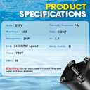B2855 Pool Pump Motor, 2 HP 230V Single Speed, 56Y Square Flange, 3450 RPM