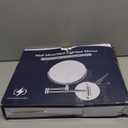 MNIENT Wall Mounted Lighted Makeup Mirror, 8" Rechargeable Double-Sided Light up Magnifying Mirror 1x/10x, 3 Colors Led Vanity Mirror with Lights, Touch Dimmable 360 Rotation Foldable (Silver)