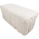 Microfiber Massage Table Skirt by Body Linen - Massage Table Bed Skirt to Fit Standard Size Massage Tables - Lightweight, Super Soft and Stain-Resisting - Color = Natural
