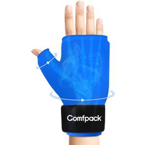 Hand Ice Pack Glove for Arthritis, Wrist Ice Pack Wrap for Carpal Tunnel, Wearable Gel Cooling Ice Packs Glove Hot Cold Compress Pain Relief for Tenosynovitis, Swelling, Surgery, Tendonitis