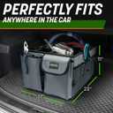 DRIVE - Car Trunk Organizer - Collapsible, Multi-Compartment Automotive SUV Car Organizer for Storage w/Adjustable Straps - Truck & Car Accessories for Women and Men - Grey 23"D x 17"W x 11"H