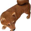 Pacific Giftware Realistic Shiba Inu Dog Figurine Decorative Brown Japanese Dog Breed Statue, Highly Detailed Life-Like Pet Resin Sculpture, Hand-Painted Home and Garden Decor Accent 18" H