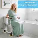 Height-adjust Mobility Assist Toilet Safety Rails for Seniors & Handicap