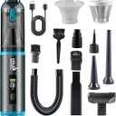 HAUSMEISTER Airflex One Cordless Car Vacuum 16000Pa, 4-in-1 Handheld Vacuum with Air Duster & Inflator, Portable Mini Vac for Car Detailing, Pet Hair, Keyboard Cleaning (Gray)
