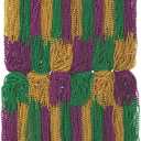 Fun Express Mardi Gras Beads Bulk 1000 Pack - Premium Purple Gold Green Bead Necklaces for Carnival Decorations, Parade Throws & Party Favors | Professional Grade Plastic Beaded Necklaces for Adults, Small