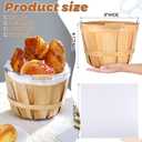 Eaasty 3 Pack Round Wooden Bushel Baskets Wood Fruit Buckets with Handle for Vegetable Snack Fall Holiday Farmhouse Garden Decoration, 4-quart Capacity, 6. 1 Inch Tall, 8 Inch Diameter