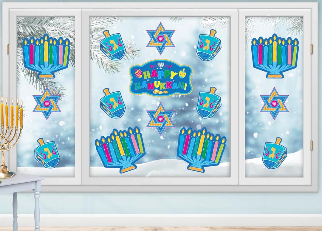 2 x Izzy 'n' Dizzy Hanukkah Cutouts, Happy Hanukkah and Happy Chanukah Holiday Party Decoration (34 Piece)