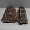 Decorative Chenille Plaid Throw Pillow Covers 22x22 Inch Set of 2 Vintage Check Couch Pillows Neutral Boho Farmhouse Cushion Covers Modern Home Decor for Sofa Bed Living Room Brown