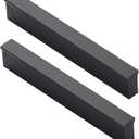 2 Pack Black Handle Pull Kitchen Cabinet Handle Aluminum Alloy Cupboard Handle Wardrobe Handle Pull Kitchen Drawer Handle Long Furniture Pulls CabinetHandle (Hole Distance: 320mm)