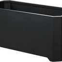Steel Planter Box-36"x15"x15"-Large Rectangular Planters for Outdoor Plants, Black Matel Planter Box Raised Support Feet for Patio, Deck, Garden, Yard, Drain Holes, Easy Assembly