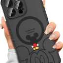 Case for iPhone 14 Pro [Compatible with MagSafe], Cute Design Magnetic Black Translucent Frosted Matte Soft TPU Bumper Hard PC Back Protective Case with Camera Protection - B-Mic