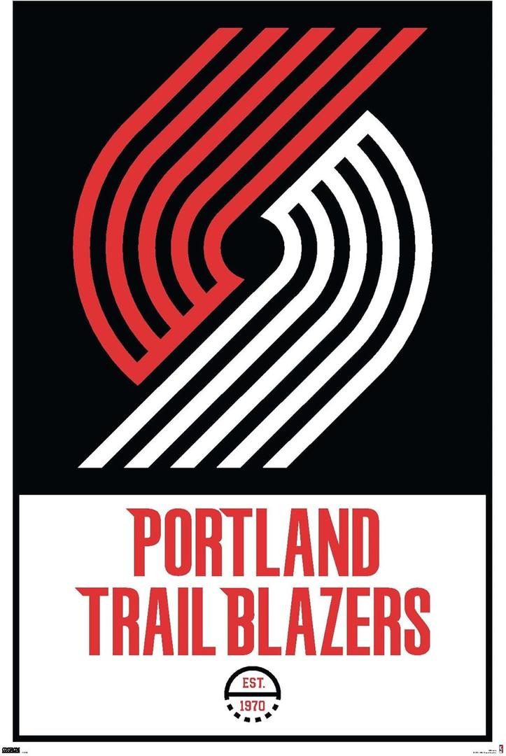 Trends International NBA Portland Trail Blazers - Logo 21 Wall Poster, 22.375" x 34", Unframed Version, 2 Pcs