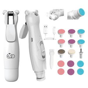 Royal Angels Rechargeable Baby Nail Clippers 20 in 1, Safe Electric Nail Trimmer, Baby Nail Kit, Additional Replacements, Newborn Toddler Toes and Fingernails, Trim and Polish (Rechargeable, Snow)