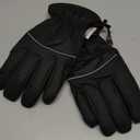 Winter Gloves Men Women Made with 3M Insulation & Plush Lining, -10F Windproof & Water-Resistant Snow Gloves for Cold Weather, Ski Glove with Reflective Strips & Touchscreen Fingers for Running (Medium, Black)