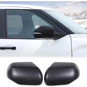 Car Door Rear View Mirror Cover Trim Compatible with Toyota Tundra/Sequoia 2022-2025 Exterior Side Rearview Mirror Housing Cap Protective Cover Accessories, Only Fit With Turn Signal Lights Version (Matte Black)