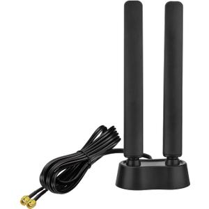 Eightwood 9dBi WiFi 6E Antenna Tri-Band 6GHz 5GHz 2.4GHz Magnetic Base WiFi Antenna for PC Desktop Computer PCIe Bluetooth Card Gaming Motherboard, WiFi 6E Router