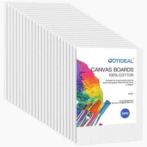 Gotideal Canvas Boards for Painting, 24pcs 16x20 Primed Canvas for Painting, Bulk Painting Canvas for Kids and Adults, White Blank Canvas Panels for Acrylic, Oil, Pour Art Supplies