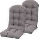 LYLNBYWK Adirondack Chair Cushions Set of 2, High Back Patio Chair Cushions 48 x 19.7 x 4.7 Inch, Indoor/Outdoor Thickened Rocking Chair Cushion, Fade-Resistant & Waterproof (Grey)