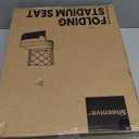 Sheenive Stadium Seats for Bleachers with Back Support, Bleacher Seats with Backs and Cushion Wide, Padded Portable Folding Comfort Stadium Chair with Shoulder Strap for Football Baseball Games (Black)