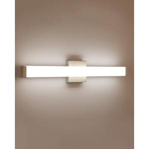 Bathroom Vanity Light Brushed Nickel Square LED 24 inch 14W 4000K Natural White Light Wall Bar Lighting Fixtures Over Mirror (Brushed Nickel, 24in)