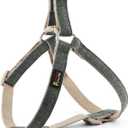 Plutus Pet Cotton Hemp Step in Dog Harness, Sustainable, Lightweight and Escape-Proof, Quick Fit Dog Harness for Puppy Small Medium and Large Dogs, Gray, XS