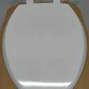 Mayfair Cassel Slow Close Toilet Seat, Easy Clean, Non Slip Premium Wood Seat, Easy Install, Made in USA, Elongated, White