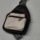 Sling Bag Crossbody Bags for Women Cross Body Fanny Packs Chest Sling Purses for Travel Shopping Leisure Sport (4-1 White Black With Brown)