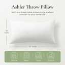 Ashler Home Deco Throw Pillows Insert- 12x20 Pillow Inserts with Air Layer, Premium Bed and Couch Pillows - Indoor Decorative Throw Pillow, Lumbar Cushion Sham Stuffer, Pack of 2, White