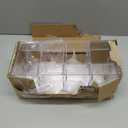 YAGELI Clear Acrylic Purse Organizer for Closet, 3-4 Section Desk File Sorter, 2.95" Wide Slots for Clutches, Handbags, Binders & Folders, Sturdy Stackable Bookshelf Organizer