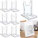 12 Pack Acrylic Book Stand for Display Adjustable Clear Display Holder Easel Collector Stand for Home Office Back to School Comic Album CD Magazine Postcard Artworks (4.2 x 4.3 x 2.35 Inch)