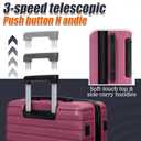 Cosbarn Luggage Sets 5 Piece Suitcases with Wheels, Suitcase Set ABS Hard Case Luggage with Spinner Wheels Durable Travel Luggage