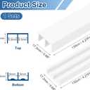 uxcell 3Set Plastic Sliding Door Track, 4.27Ft Sliding Glass Cabinet Window Track Hardware Set for 1/4" Thick Panels, for Small Bypassing Closet Door, White
