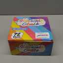 feela Sidewalk Chalk, 18 Colors 72 Pack Sidewalk Chalk Bulk Set, Jumbo Outdoor Chalk For Family, Paint on Sidewalk School Chalkboard Blackboard Street Playground