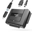 Unitek USB C to SATA IDE Adapter - External Hard Drive Adapter Converter Kit for Universal 2.5/3.5 inch HDD/SSD Hard Drive Disk, DVD-ROM/CD-ROM/CD-RW, with USB A Connector & 12V/2A Power Adapter