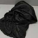 Boho Farmhouse Shower Curtain Black 72x72 Inch Plush Texture Bathroom Decor Hotel-Grade Fabric Waterproof Reinforced Grommets