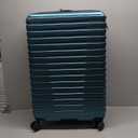 U.S. Traveler Boren Polycarbonate Hardside Rugged Travel Suitcase Luggage with 8 Spinner Wheels, Aluminum Handle, Teal, Checked-Large 30-Inch