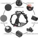 Wanheart Anti-Yank Dog Safety Vest with 2 Belt Buckles, Adjustable Soft Padding, Reflective Oxford Material, with Easy Control Handle (Yellow, L:Neck (18-25''), Chest (21-27''), 30-49lbs)