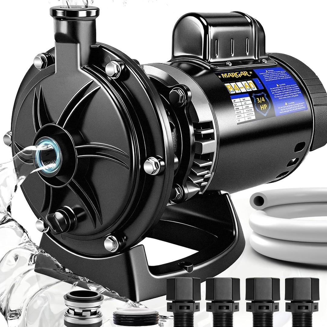 PB4-60 Booster Pump, Replacement for Polaris PB4-60, 3/4 HP Pool Cleaner Booster Pump for Polaris 180/280/360/380/3900 Pool Cleaners, 115V/230V Dual Voltage, Includes Extra Seal Kit