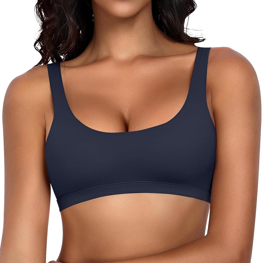 Werkiss Bralettes for Women Natural Lift Wireless Bras No Underwire Light Support Sports Bra (XL)