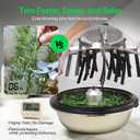 VIVOSUN 16 inch Bud Leaf Bowl Trimmer- Clear Visibility Dome, Sharp Stainless Steel Blades for Spin Cut & Solid Metal Gear Box, Hand Pruner Included (Upgraded Version)
