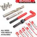 BILITOOLS M10x1.25 Thread Repair Kit, HSS Drill Helicoil Repair Kit Metric