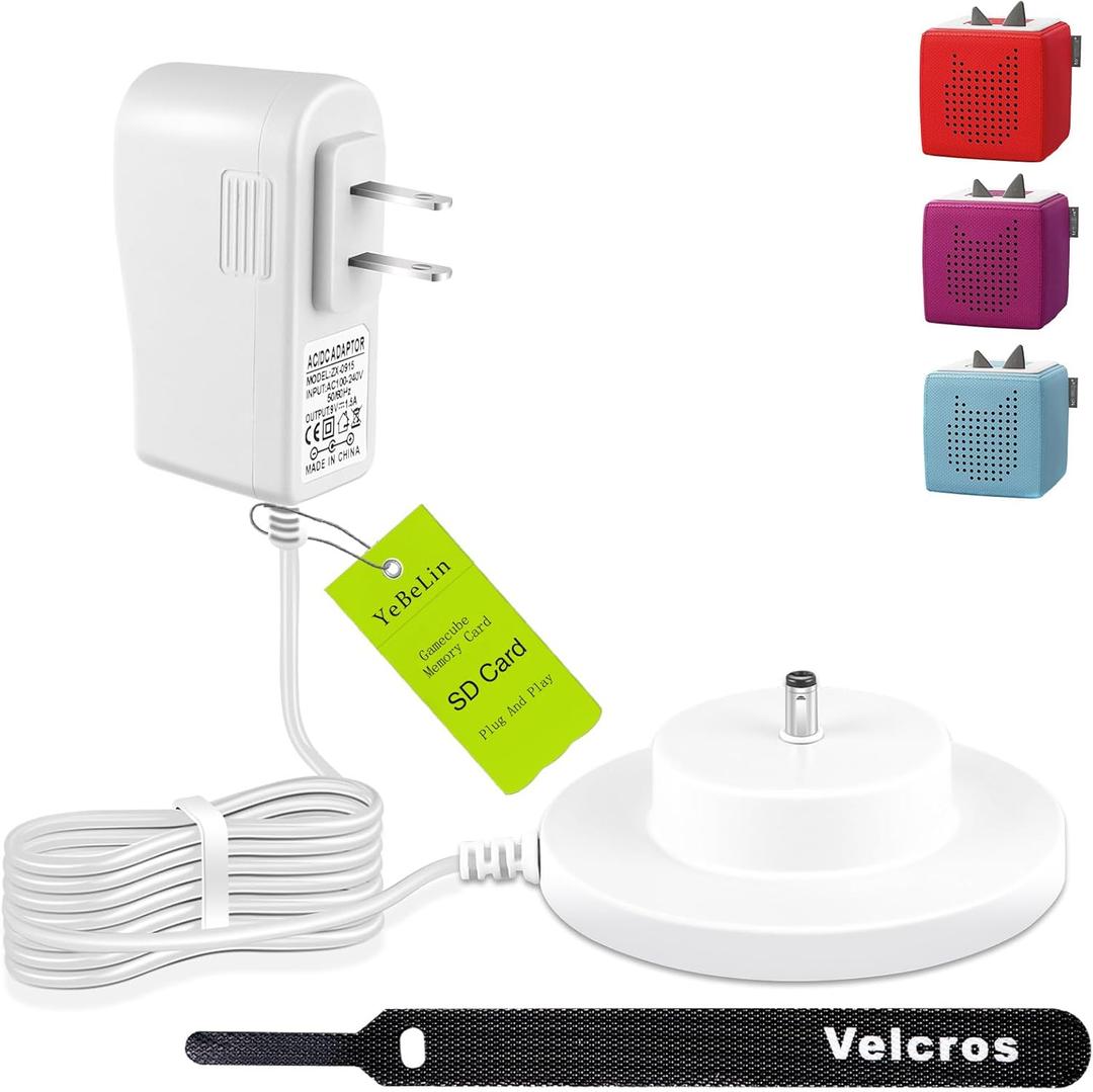 Replacement Charger for Toniebox, Portable Charging Cord for Kids Audio Player, Compatible with Toniebox Starter Set (6.5FT, White) (1)