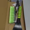 27" Snow Brush and Ice Scrapers for Car Windshield (1 Pack), Window Ice and Snow Scraper with Ergonomic Foam Grip, Snow Windshield Scraper with Aluminum Body, Winter Car Accessories (Green)